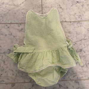 DONDOLO summer set. Searsucker lime green